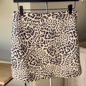 NWT Gilli Suede Leopard Print Skirt Medium